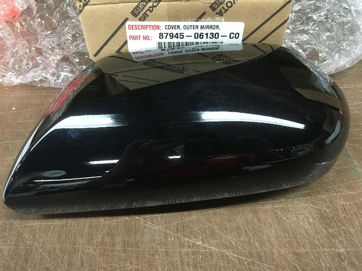 Toyota OEM Camry Outer Mirror Cover Driver Side 87945-06130-C0 Black 218