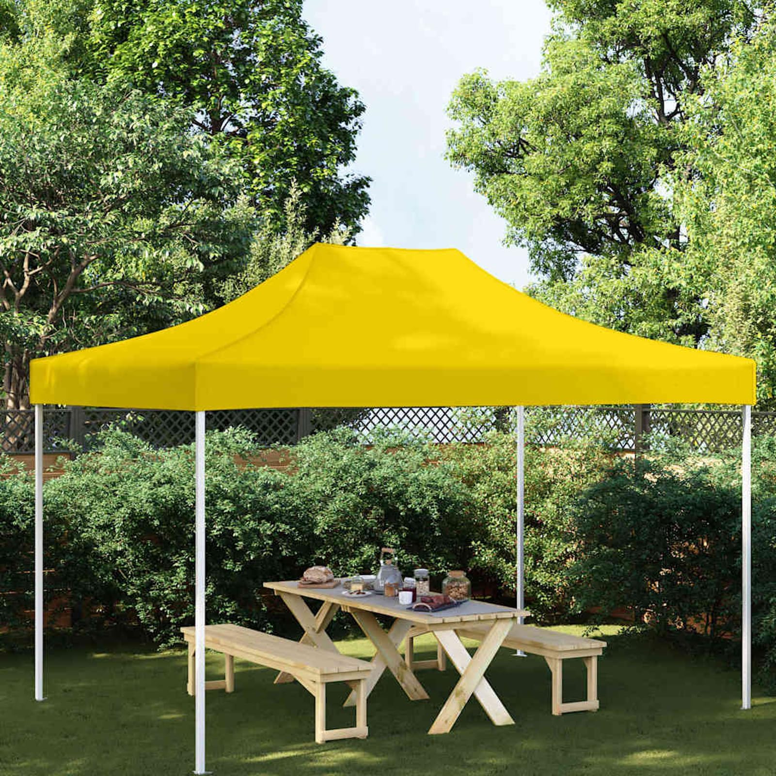 Gecheer Yellow 410x280cm UV Water Resistant Party Tent Roof Replacement for Folding Pop-up Tents - 600D Oxford Fabric with PVC Coating Model315361-image-24