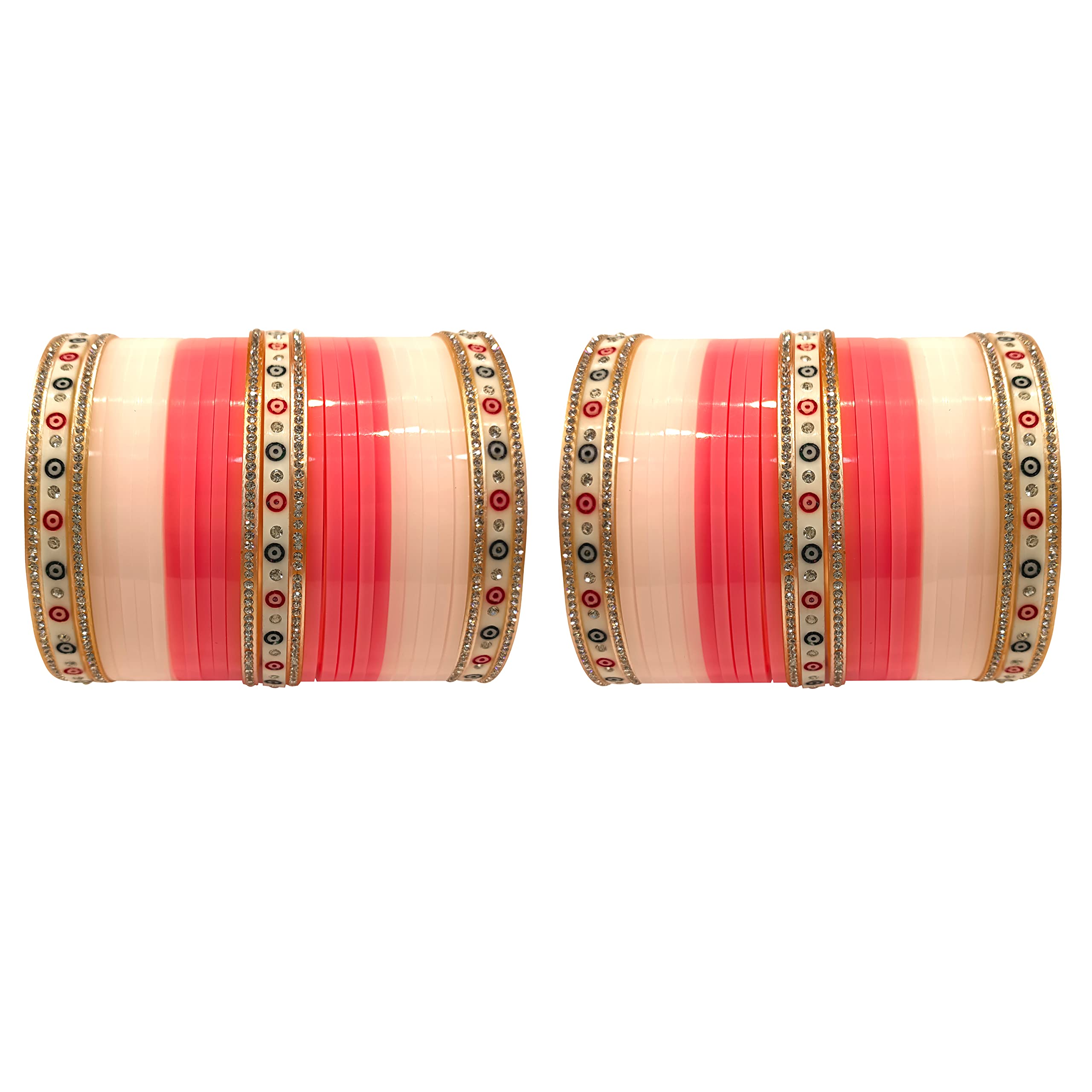 Kiara Advani Marriage Chuda Set for Womens (1 Pair) Pink (2.6 (Diameter in Inch-2.375)) (B0BY6XKC36) Amazon Price History, Amazon Price Tracker