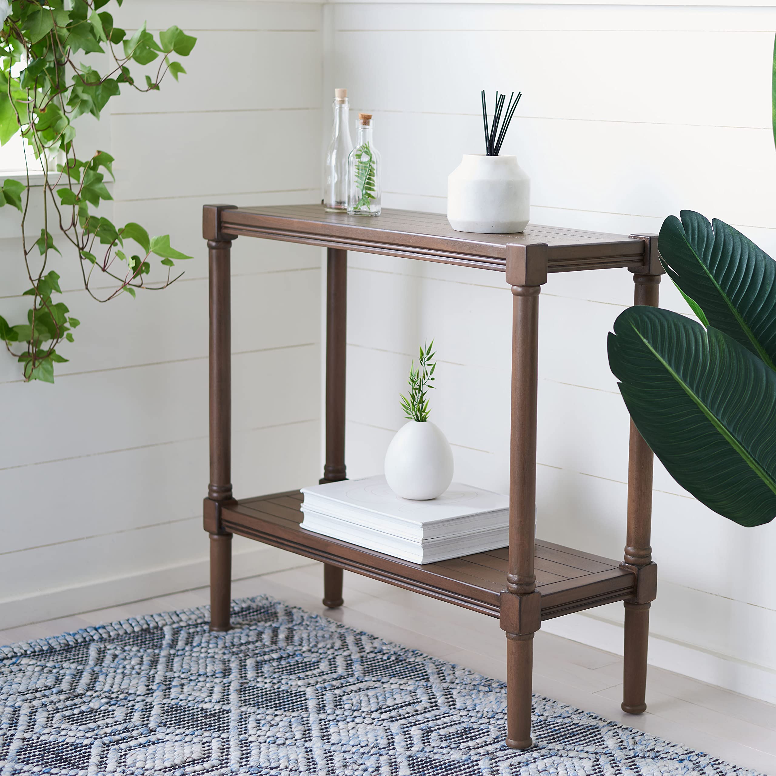 Amazon.com: SAFAVIEH Home Collection Rafiki Brown Lower Shelf