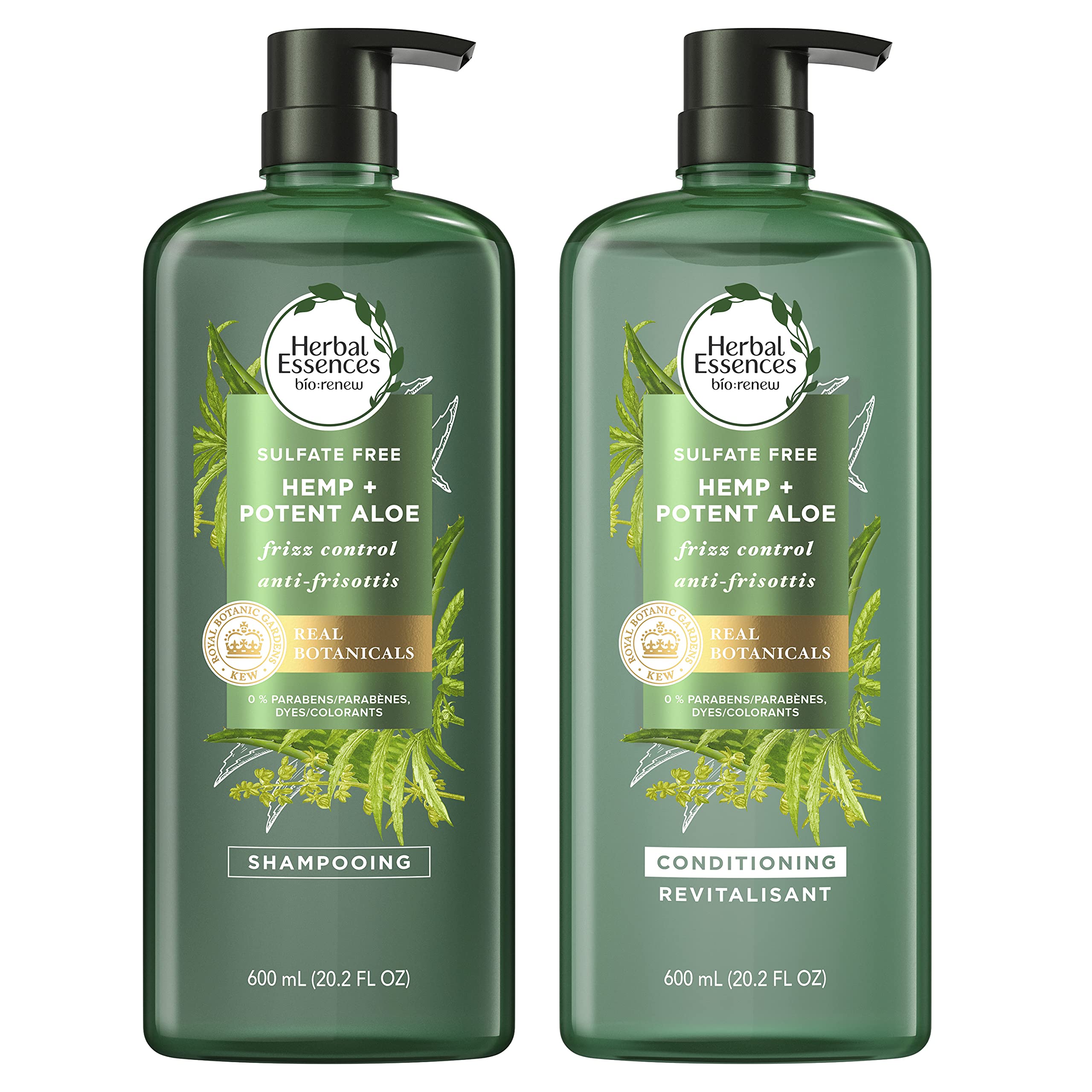 Herbal Essences, Sulfate Free Shampoo & Conditioner, Potent Aloe + Hemp