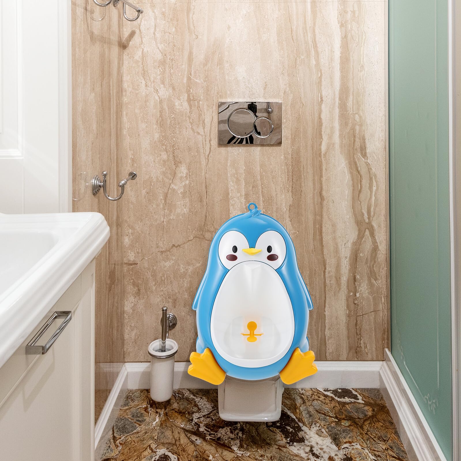 Orinal de Entrenamiento para Niños Pingüino Azul Pp Mural