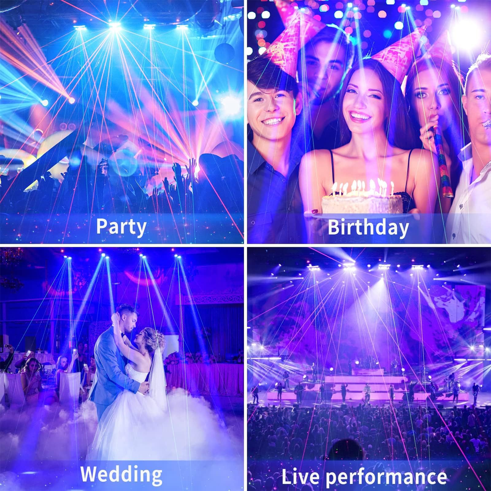 8-strahl Rgbw Moving Head Licht, Dmx512- Und Soundaktiviertes Disco Dj Bühnenlicht Mit 2 Pixeleffekten, 150° Pan Und 60° Tilt, 7/15ch Beam-licht, Für Party Hochzeit Club 4pcs