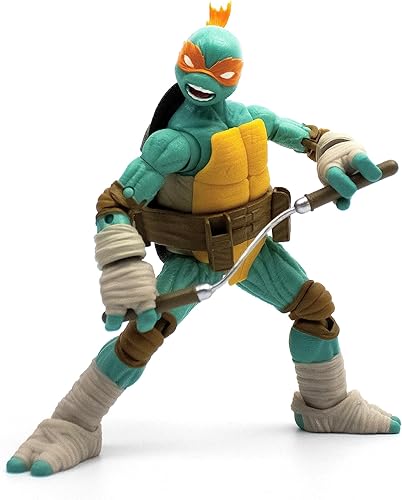 Teenage Mutant Ninja Turtles BST AXN Michelangelo IDW Inspired Comic Heroes Figura de acción de 5 pulgadas