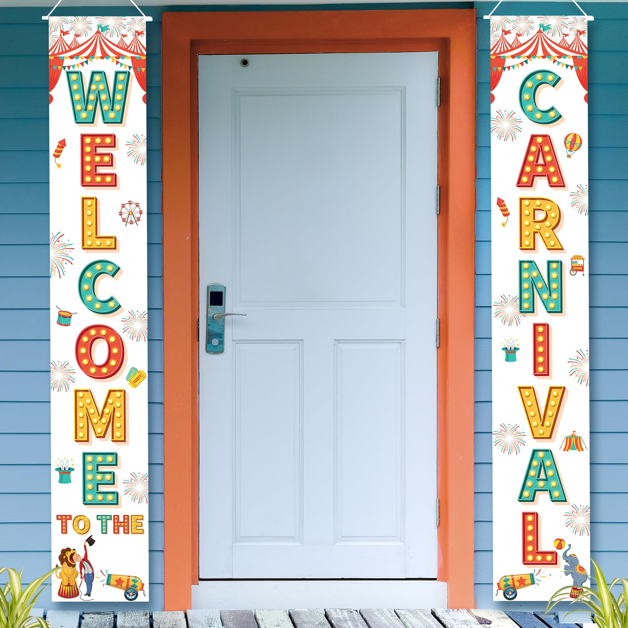 KatchOn, Welcome to the Carnival Banner - 72x12 Inch | Door Banner for Carnival Theme Party Decorations | Carnival Birthday Party Decorations |