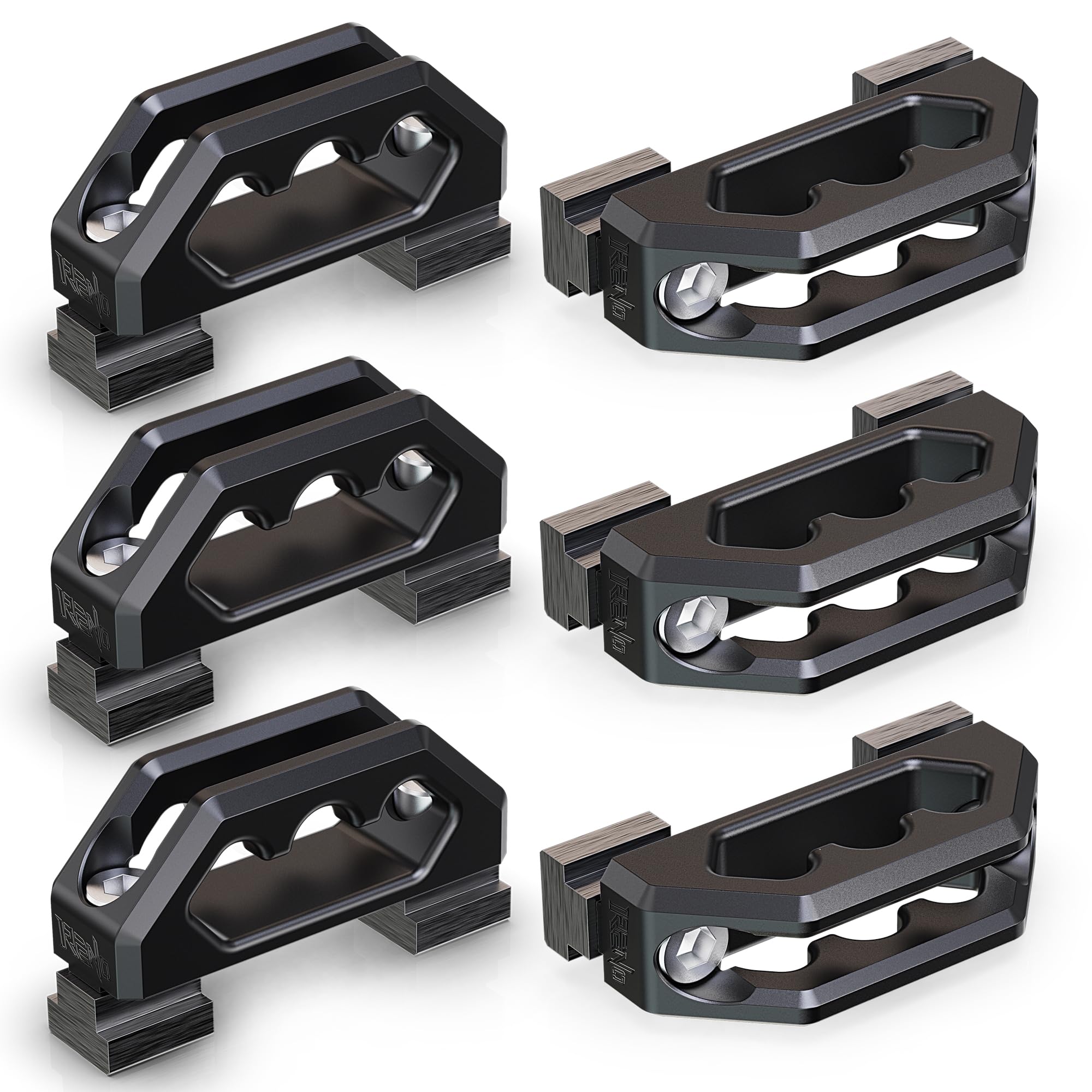 RENO Bed Rail Cleats, Tie Down Anchors for Cargo Trailer Compatible with Tacoma Tundra Gladiator Pickup Truck, Replaces PT278-35160/35111/35112/35100-