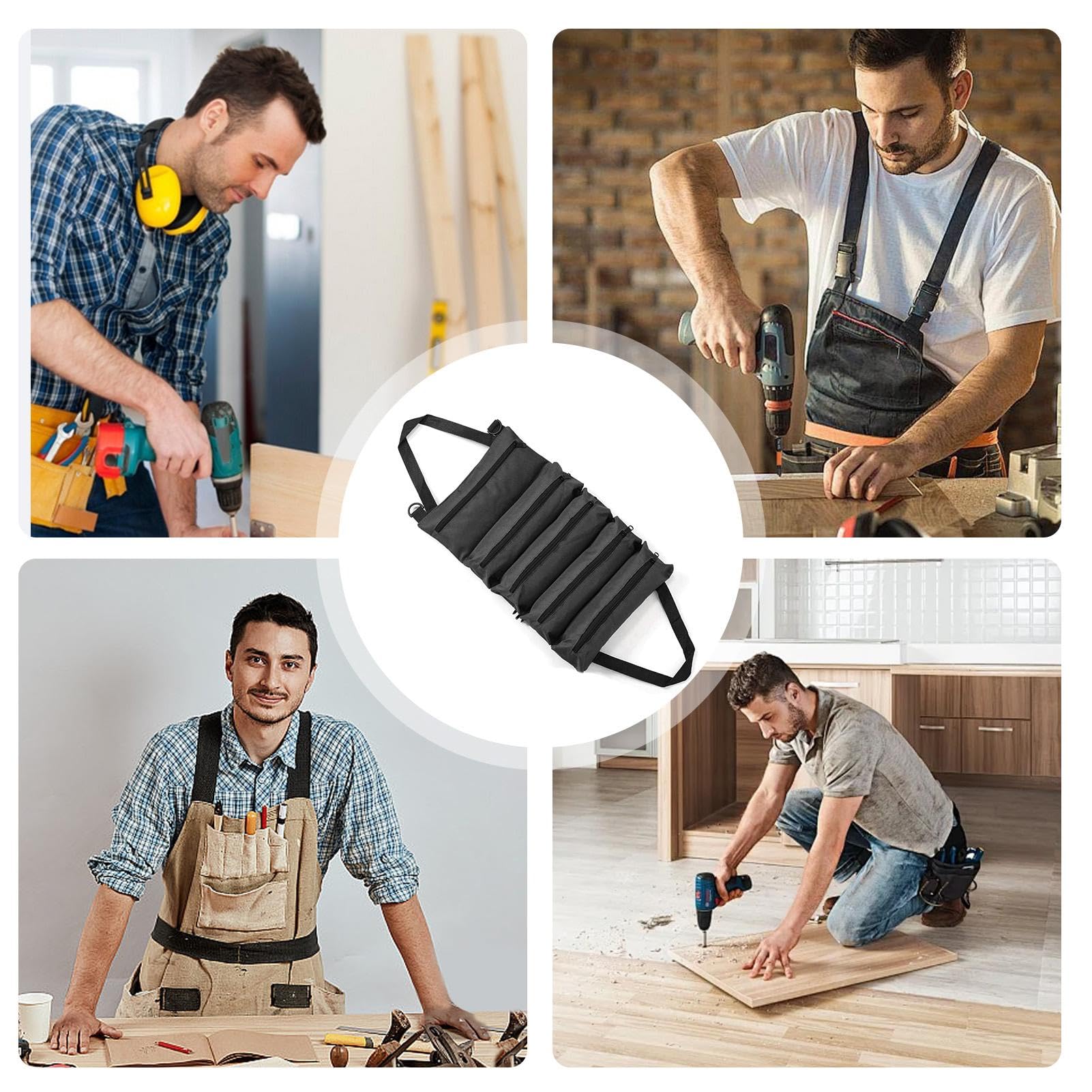 Borsa Avvolgibile Per Attrezzi - 37 Tasche, Tessuto Oxford Impermeabile, Portatile Per Cacciaviti E Chiavi - Foto 9