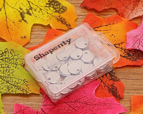 Miniatura 6 de Shapenty Dijes pequeños y redondos de acero inoxidable para estampado en blanco, mini discos para pulseras, aretes, collares, dijes, joyería,