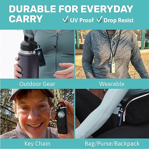 Miniatura 4 de Elos Llavero de alarma personal para mujeres y personas mayores, luz LED, sirena de 130 db, alarma de seguridad de mano, protección de alarma de