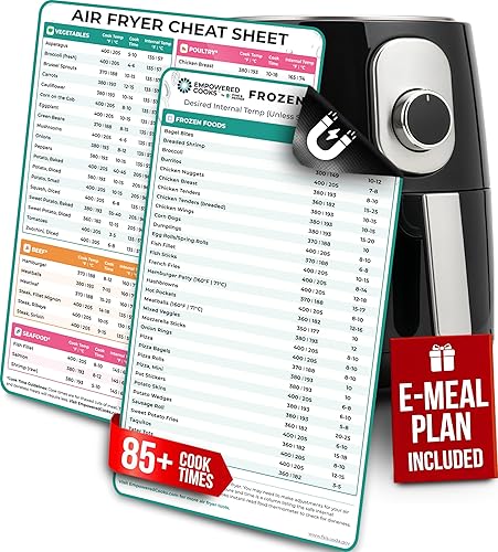 Cathy Yoder's Air Fryer Cheat Sheet Set, Air Fryer Accessories,