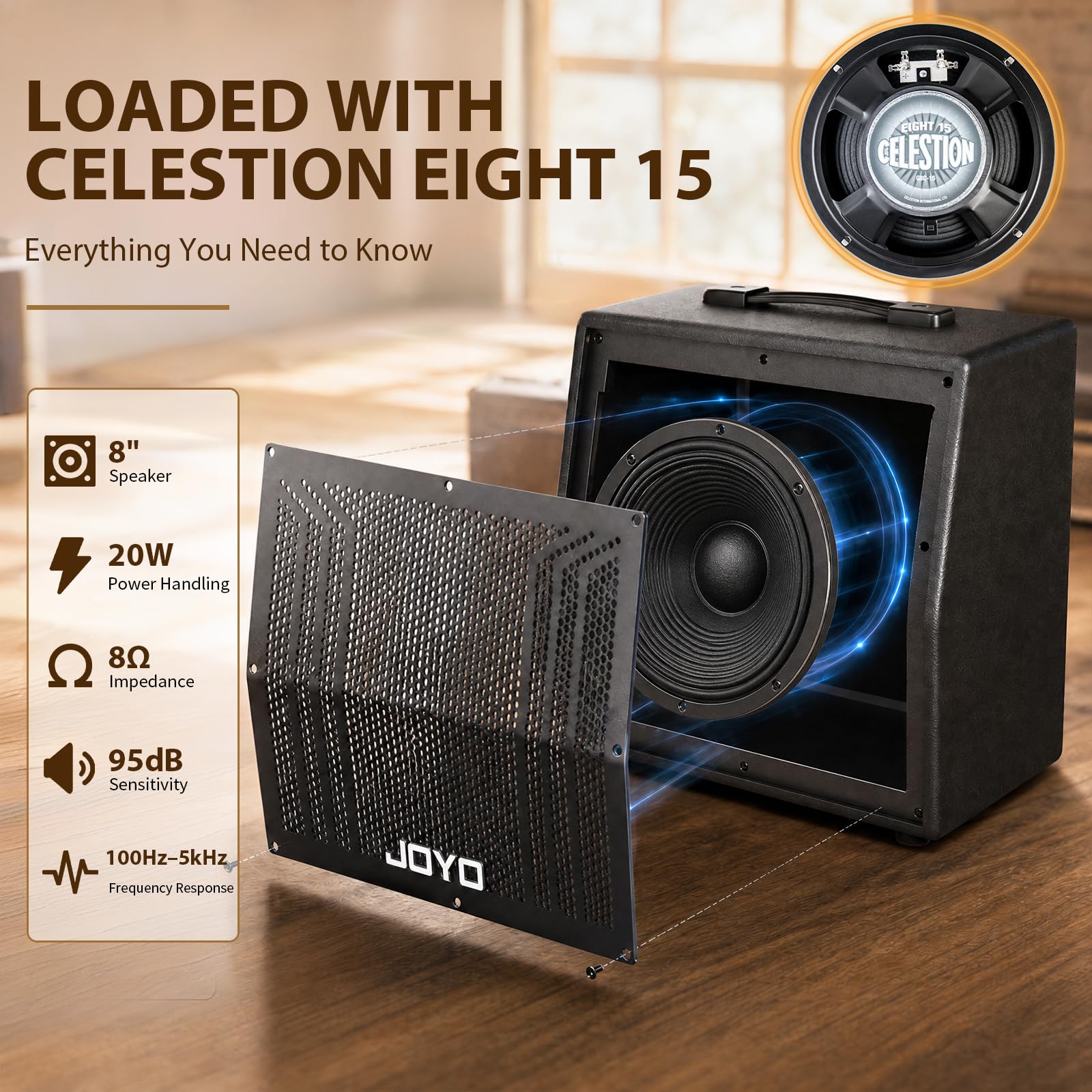 Amazon.com: JOYO Passive Guitar Speaker Cabinet 20W 8Ω with