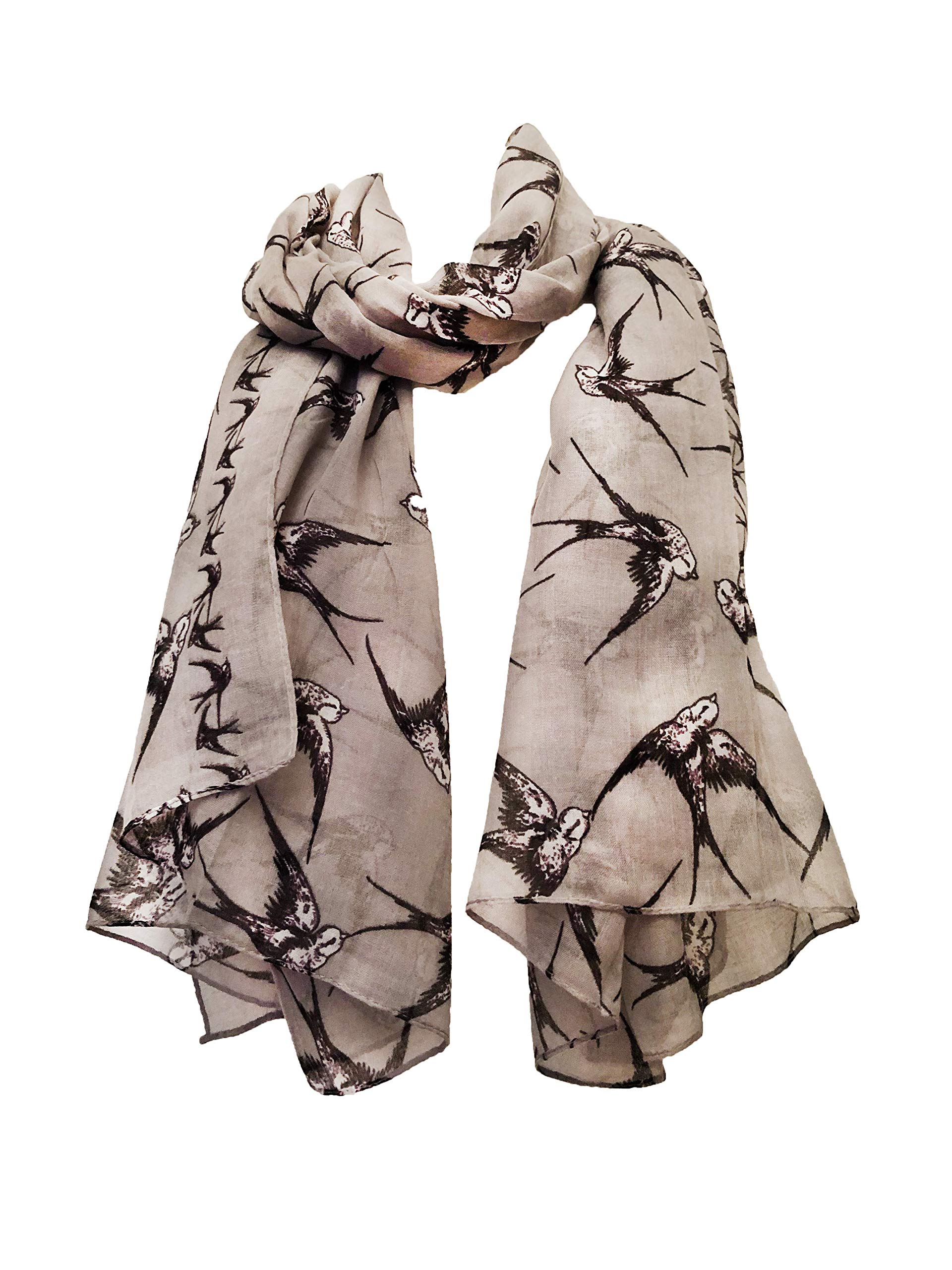 Pamper Yourself Now Women's Grey Big Swallow Scarf