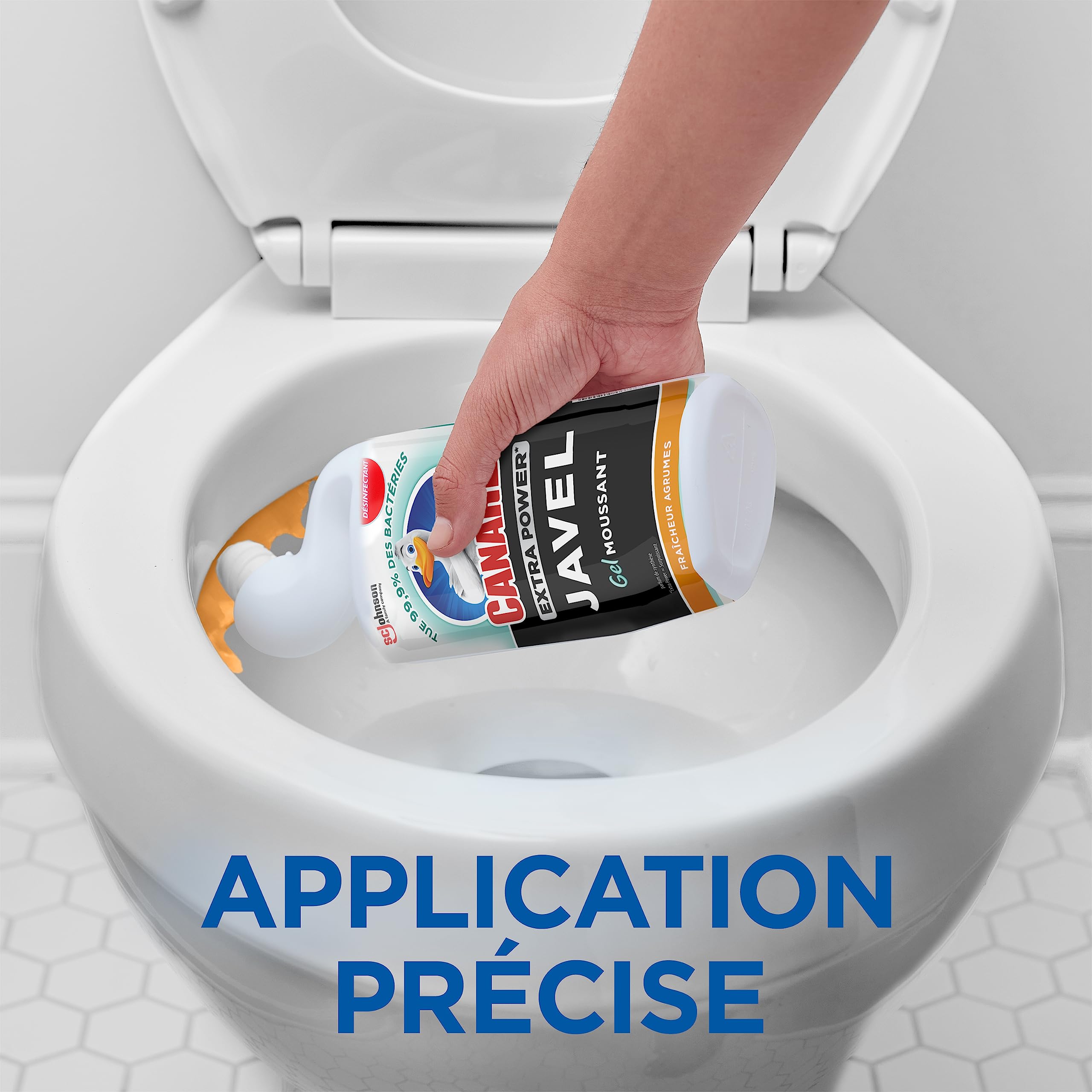 CANARD GEL EXTRA POWER JAVEL MOUSSANT AGRUMES 50% PLASTIQUE RECYCLE