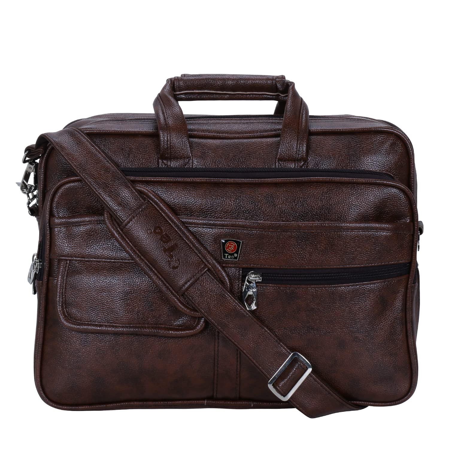 Teo Bag Synthetic Leather Elegant messenger bag Office Bag Briefcase Laptops/Tablet for men and women with multiple compartments and an expandable bottom (Brown-16 inch) (B0BVW32341) Amazon Price History, Amazon Price Tracker