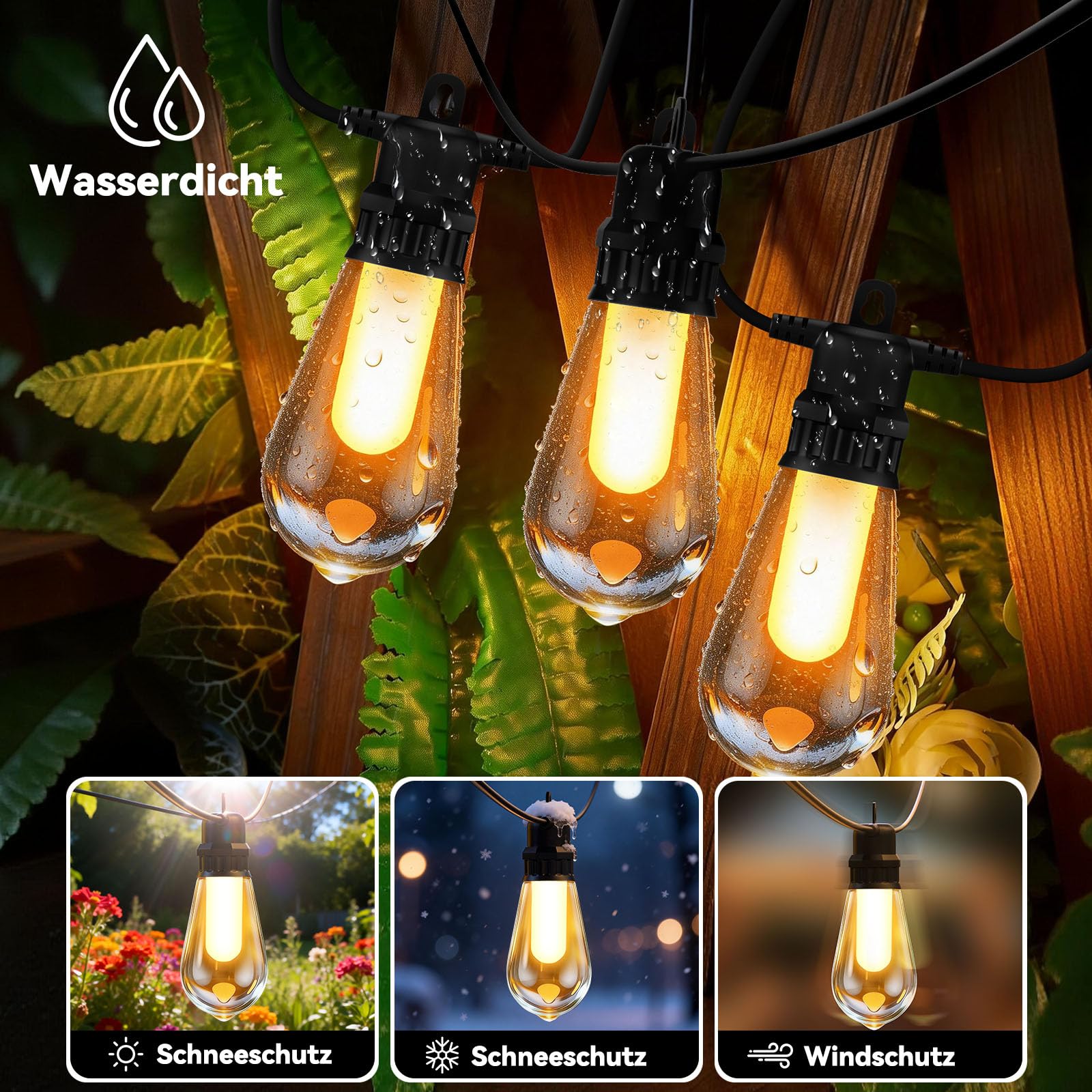 Guirnaldas Luces Exterior Jardin LED