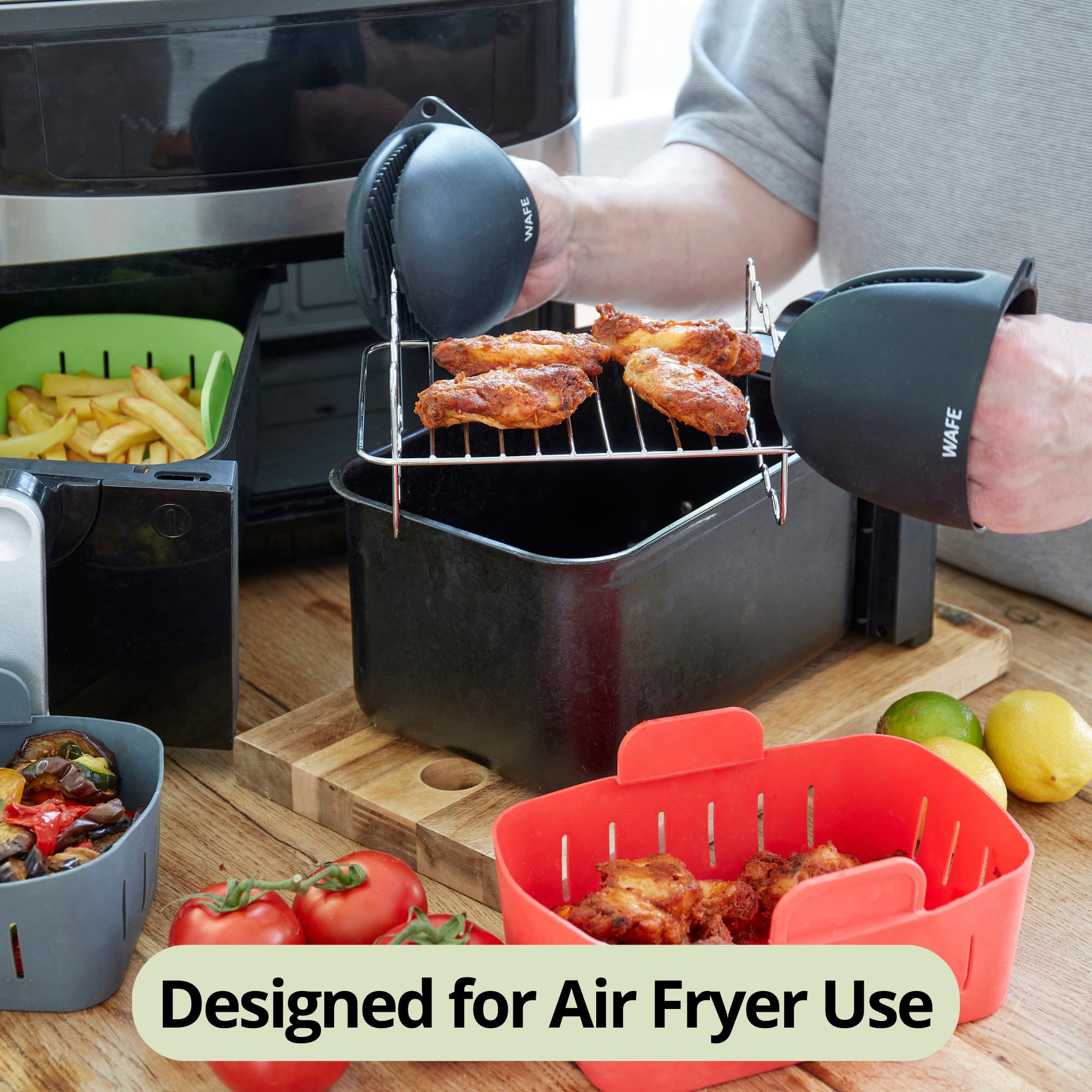 1 Paio Di Guanti Da Forno In Silicone, Resistenti Al Calore Fino - Foto 2