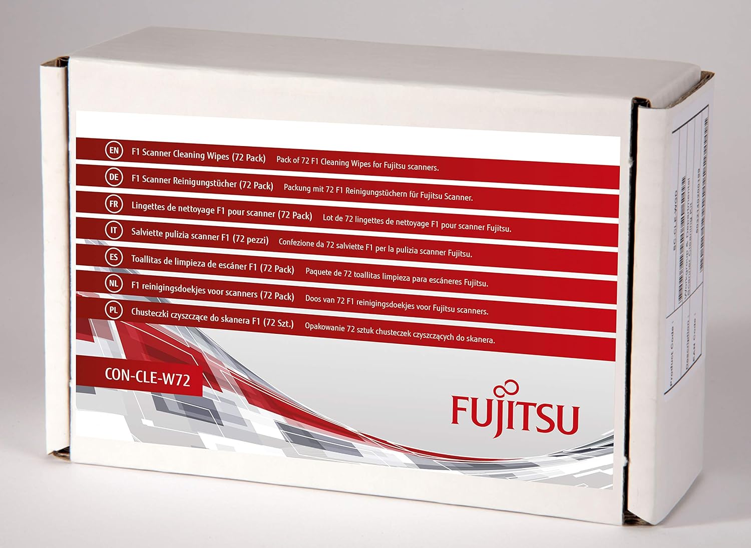 Fujitsu CONCLEW72 PFU F1 Scanner Cleaning Wipes (72 Pack) Scanner