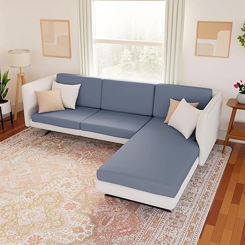 Miniatura 2 de hyha Fundas impermeables para cojines de sofá, fundas lavables para sofá seccional, fundas para sofá chaise en forma de L para perros, protector