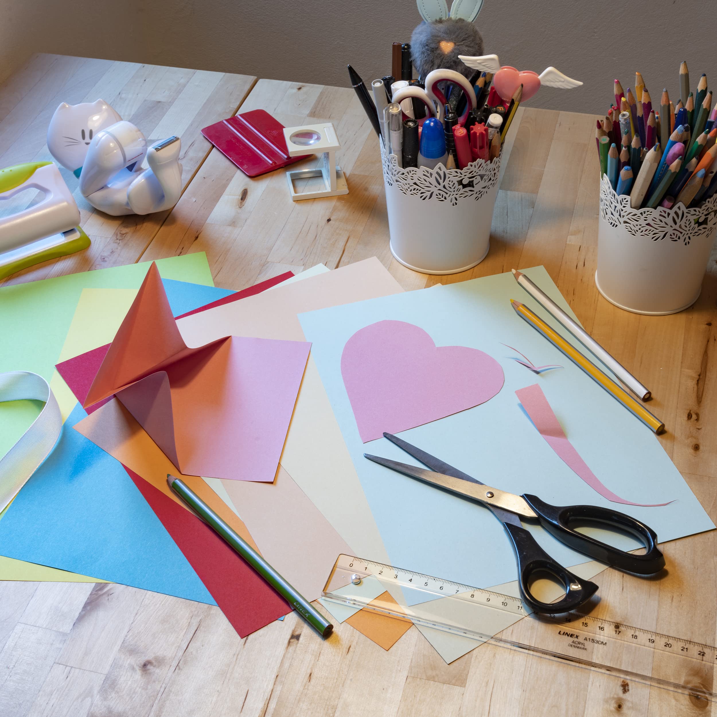 LANDRÉ 250 arkuszy papieru A4, kolorowy, uniwersalny, gramatura 80 g/m², 10 kolorów