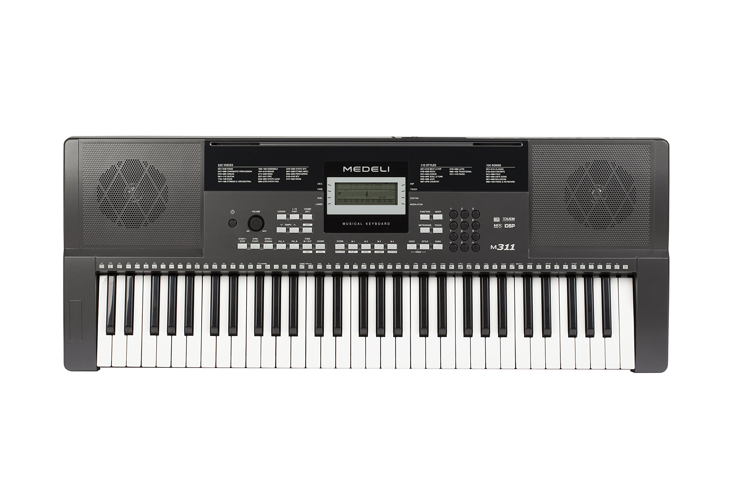 Medeli M311 Electronic Portable-Keyboards, 101.84