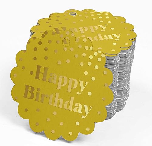 Miniatura 23 de Etiquetas colgantes para botellas de feliz cumpleaños, paquete de 100 unidades Blanco,Aqua Blue,Negro,Azul,Azul turquesa oscuro,Rosa