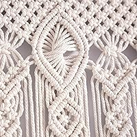 Vista 4 de Cortinas bohemias de macramé para puerta, gran macramé para colgar en la pared, cortina de ventana hecha a mano para sala de estar, dormitorio