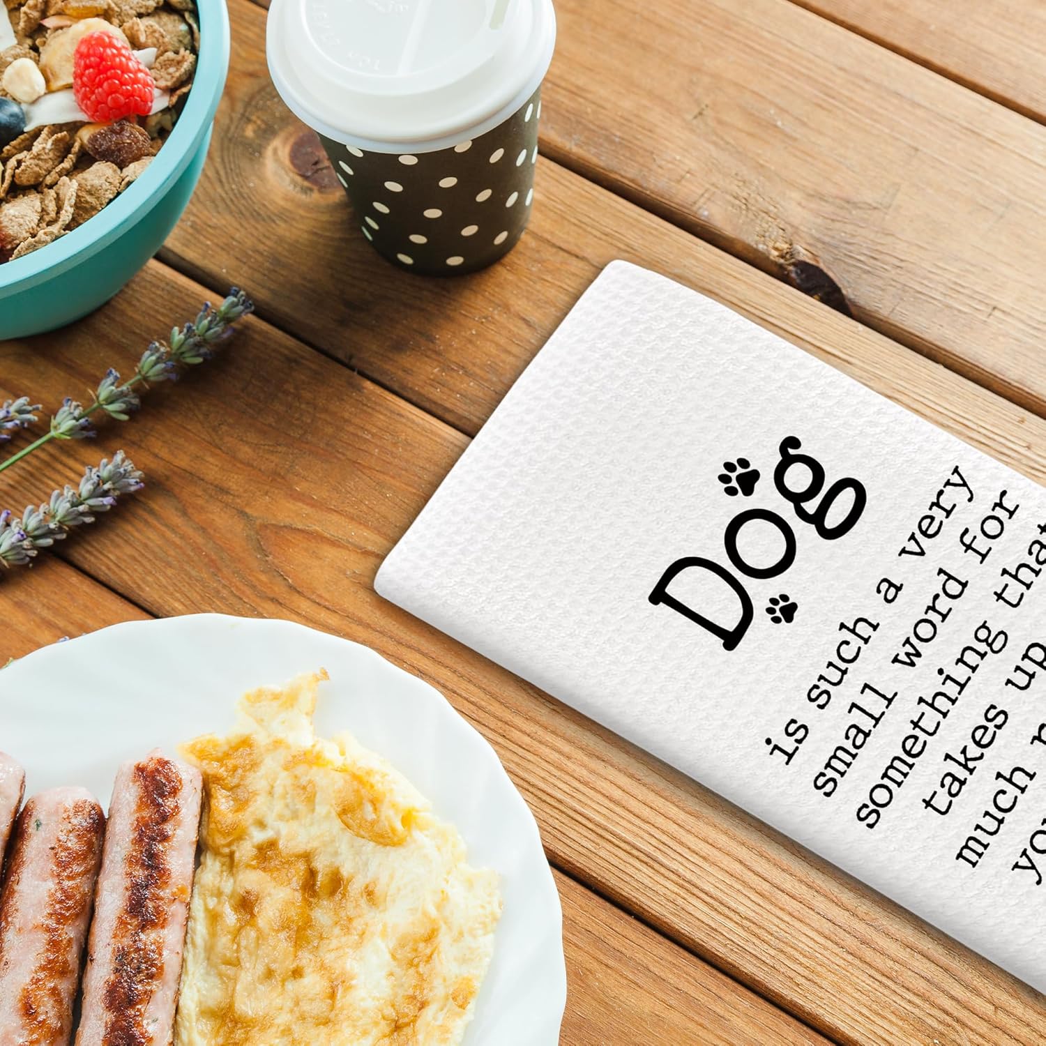 Dog Kitchen Towels Decor - Vintage Dogs Definition Xmas Holiday Hand Tea Towels, Retro Puppy Dog Mom Gifts for Women Christmas Dish Towel Dishcloths Decorations for Home Kitchen, 16"x24" - Image 4