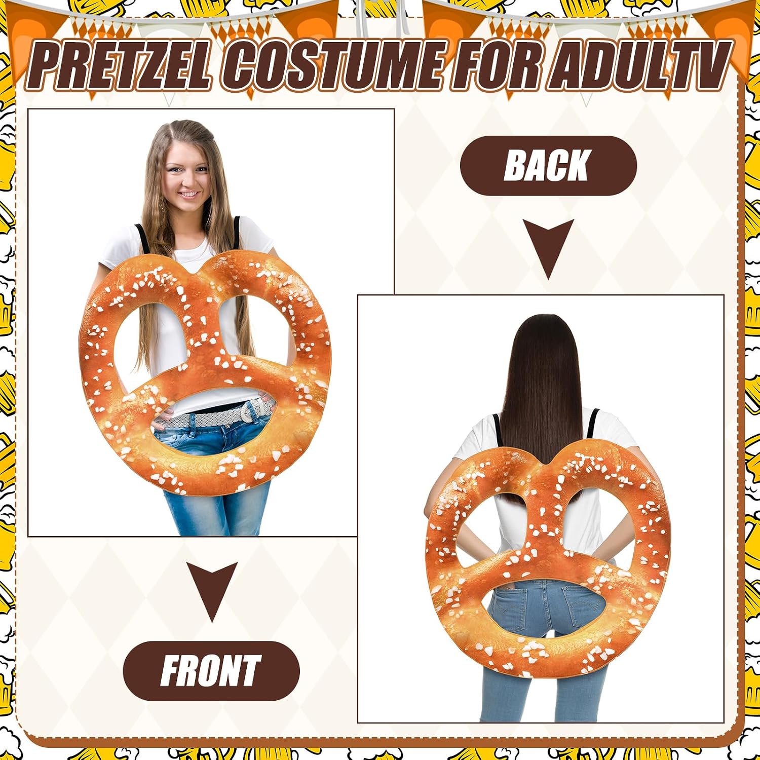 Soulchen Pretzel Costume Adults Oktoberfest Food Cosplay Outfit