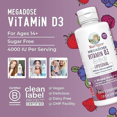 Miniatura 8 de Vitamina D | Suministro de 45 días | Vitamina D3 líquida | Sin azúcar | Vitamina D líquida Apoyo inmunológico liposomal para adultos | VIT D3 |