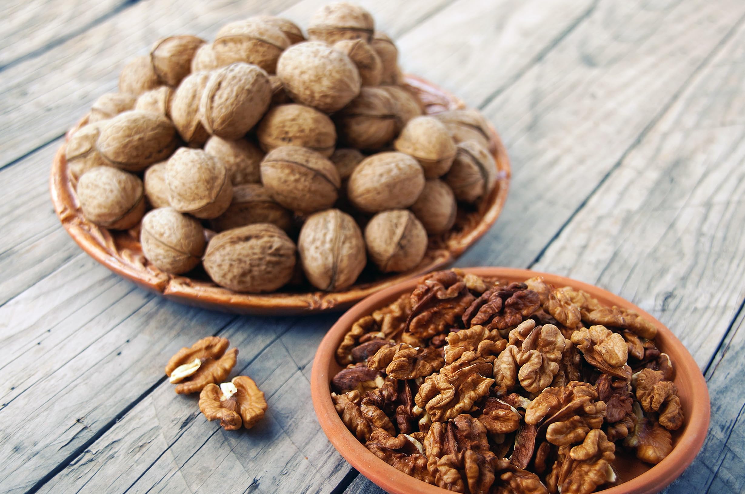 Nueces orgánicas partidas por la mitad, 3 bolsas de 300 g