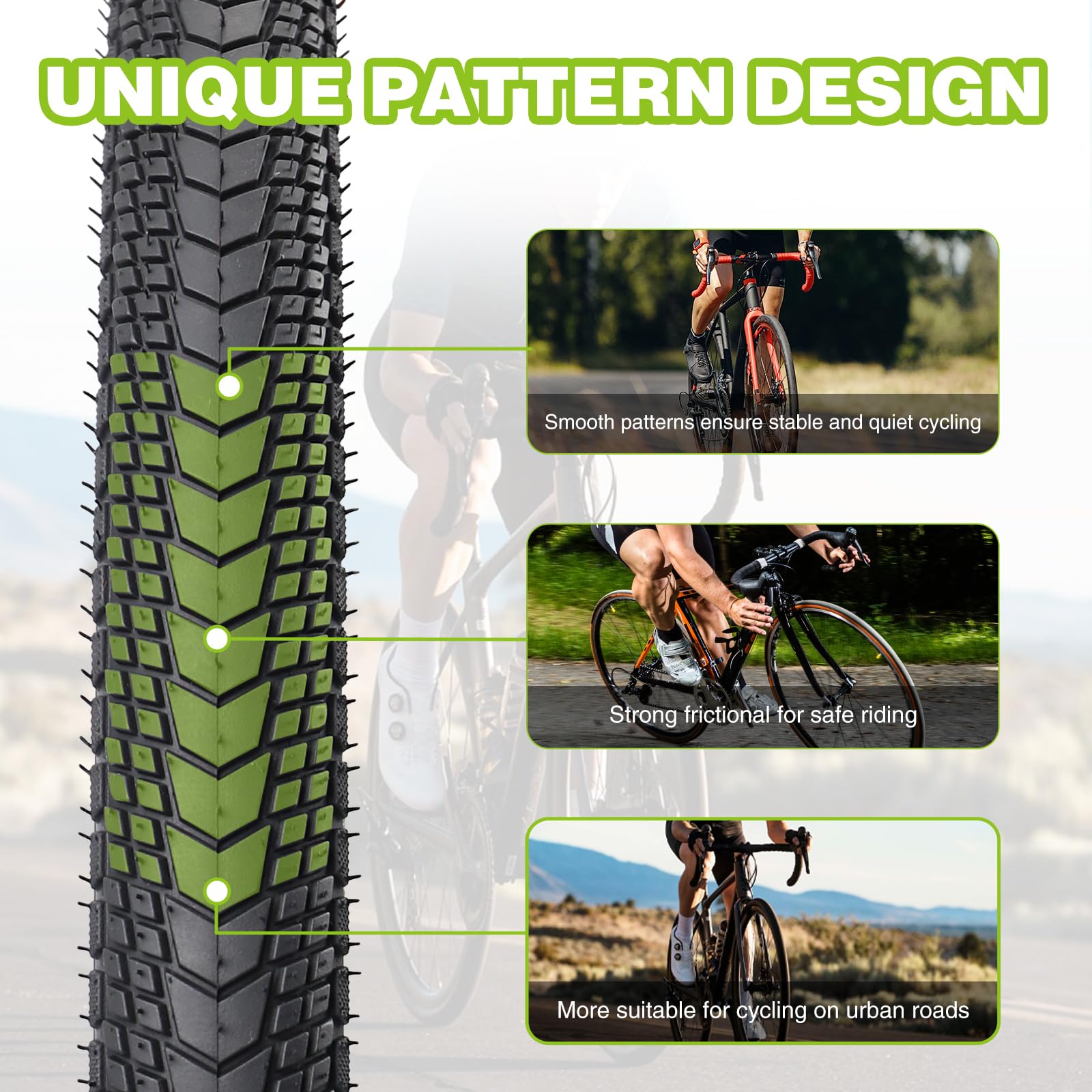 1/2 Set 26x1.75 pulgadas MTB Fahrradreifen+ 26x1.75/2.125 Zoll Fahrradschlauch + 2xReifenheber Fahrradmantel MTB Bike Tires Reifen für Mountain Bike/Citybike / Rennrad