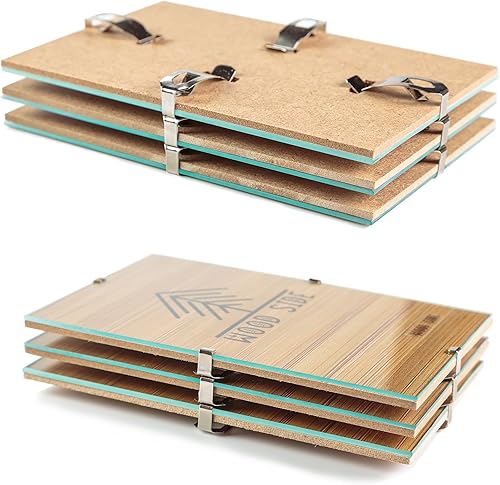 Miniatura 2 de WOOD SIDE ORBIS Marcos de fotos con clip de vidrio de 9 x 12 pulgadas, paquete de 3, marcos de fotos transparentes para manualidades