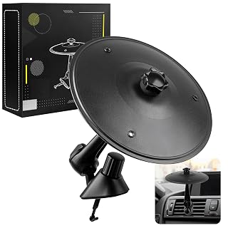 Car Cymbal Air Vent - Car Symbol Drum Air Vent,Mini Car Drum Cymbal,Black Car Crash Cymbal Fun for Every Drive,Fits Most Vehicles,Great Gift for Music Lovers and Drummers - Amazon product rated Grade A