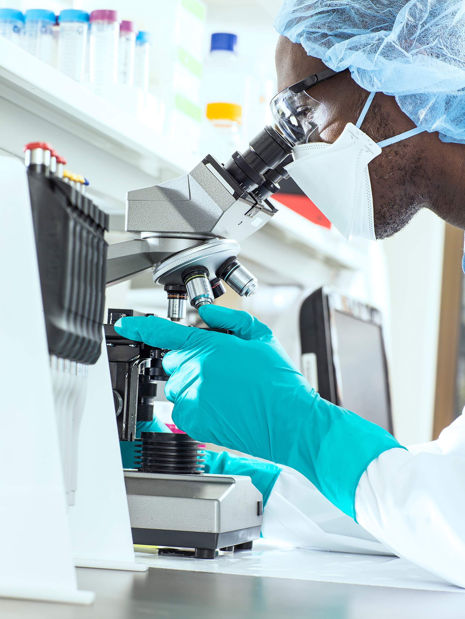 TouchNTuff 93-700 Nitrile Gloves 6 3mil with Beaded Cuff Textured Fingers - Medium Green Case — view 2