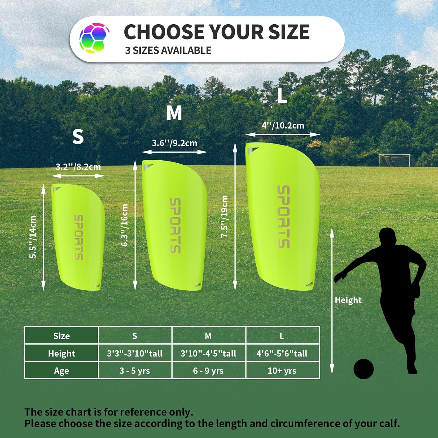 Kids Youth Soccer Shin Guards with Sleeves, Slip in Shinguards Soccer Shin Pads for 3-15 Years Old Boys Girls Child Teens - Image 6