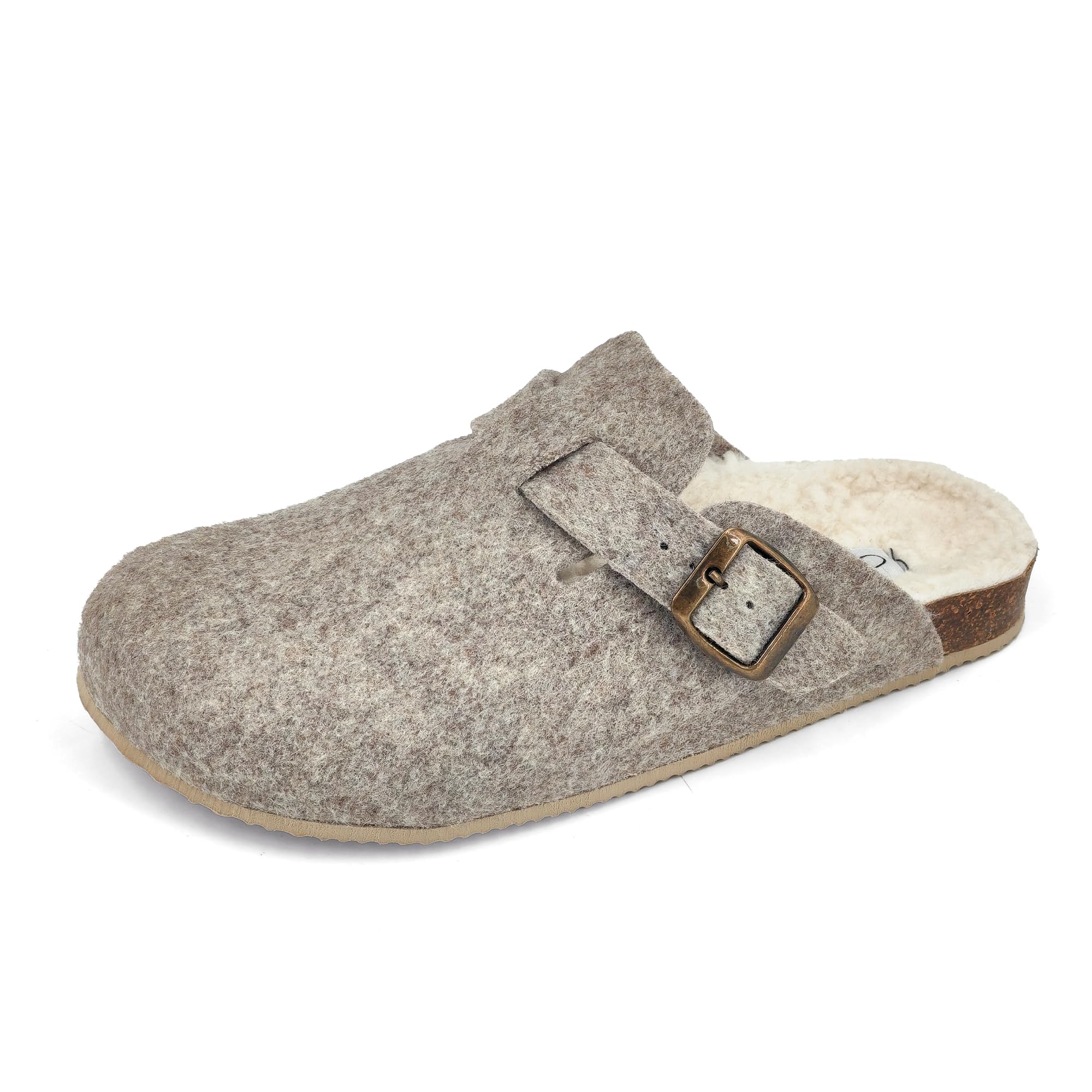 JOMIX Hausschuhe Damen Pantoletten Winter Bequeme Gefüttert Filzpantoffeln Made in Spanien
