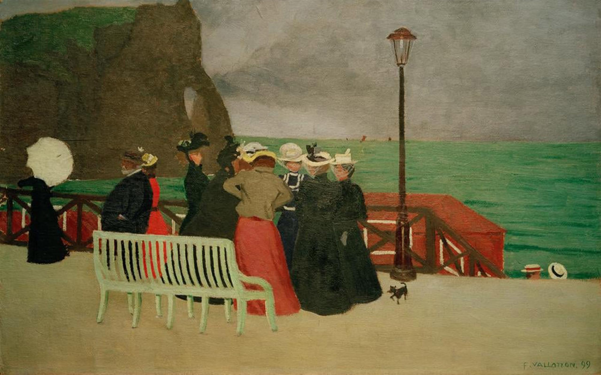 ARTXLXXBN Famous Painting Art Wall Decor Abstract Art Picture The boards in Etretat by Felix Edouard Vallotton Animal Pictures for Home Decor 60x90cm