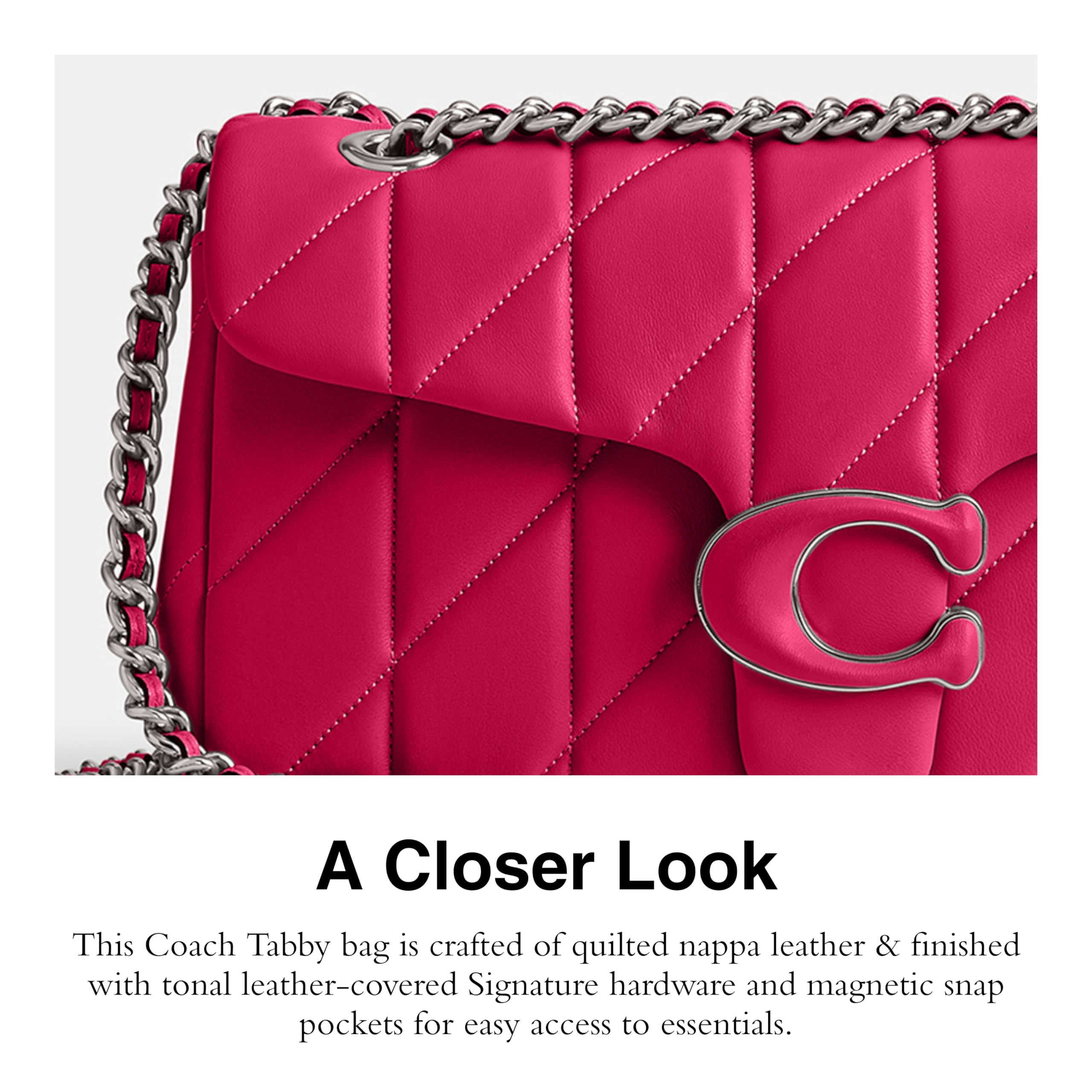 COACH Structured Tabby Shoulder Bag 26: One Size Dragonfruit