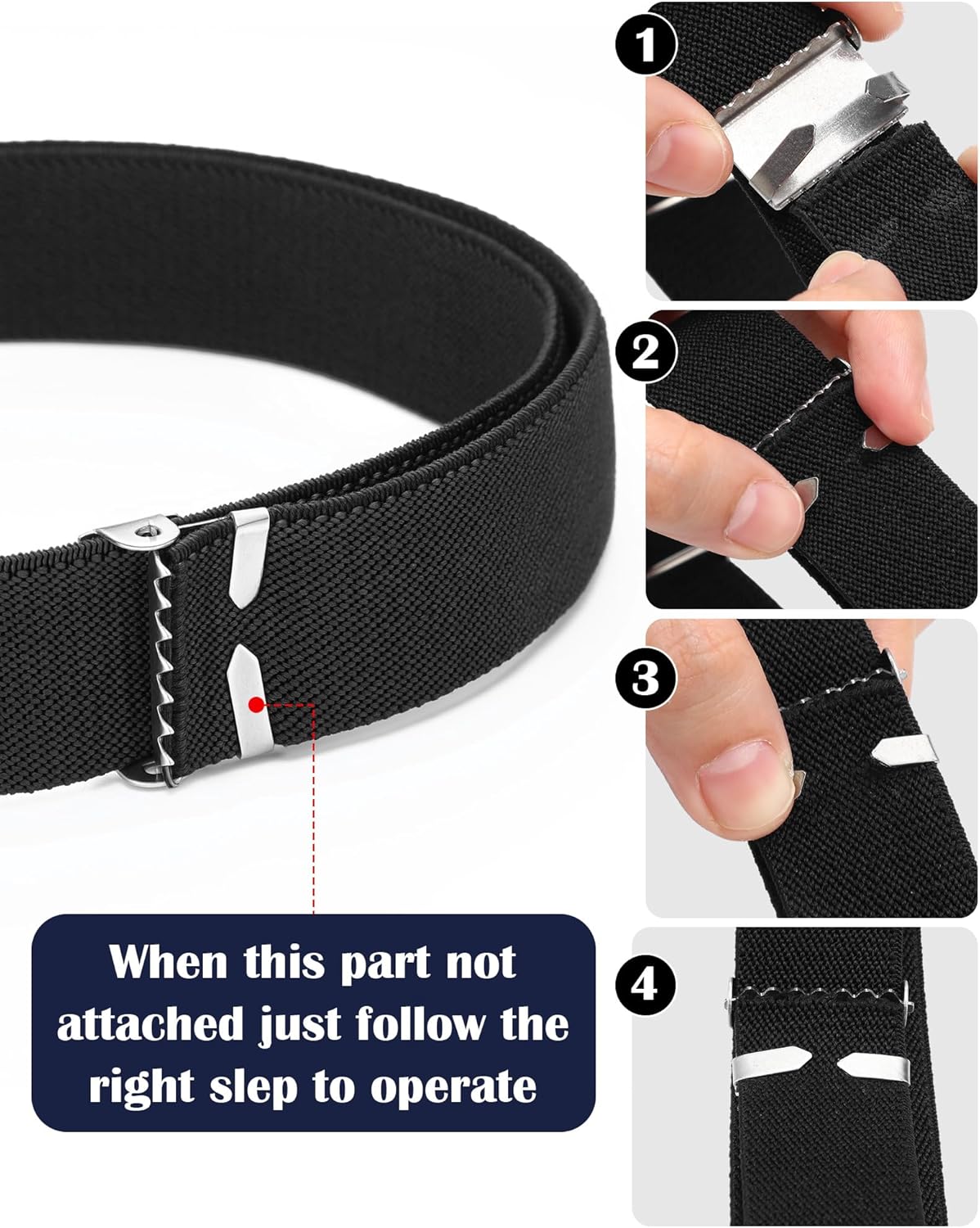 Tatuo 4 Pcs Kids Buckle Belt Kid Adjustable Elastic Belt Boy Stretch Belt for Children Favor - Image 2