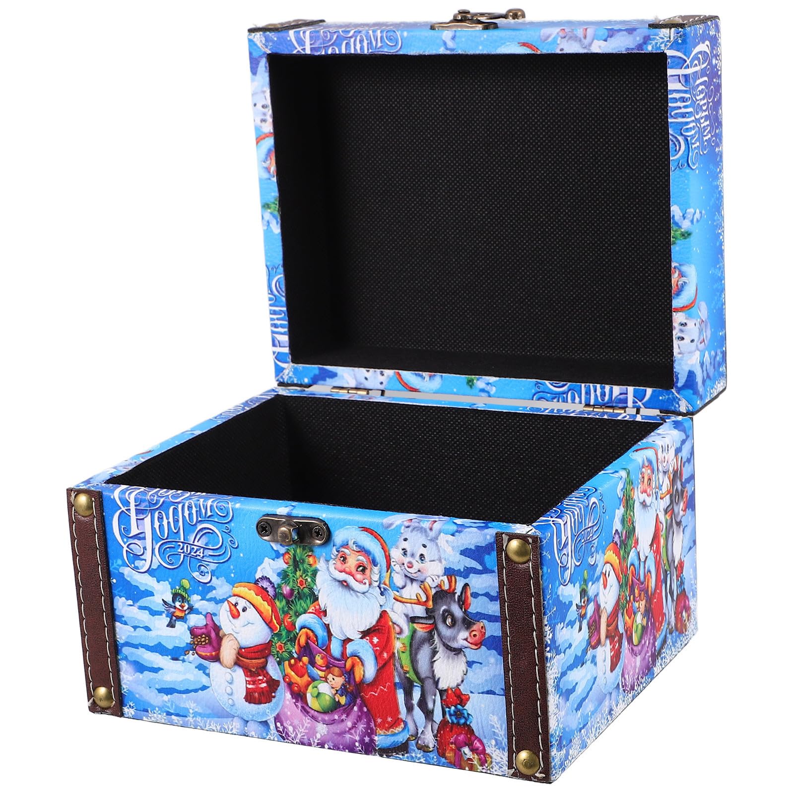 Toyvian 3 Stück Weihnachtsholzkiste im Vintage Stil für Schmuck und