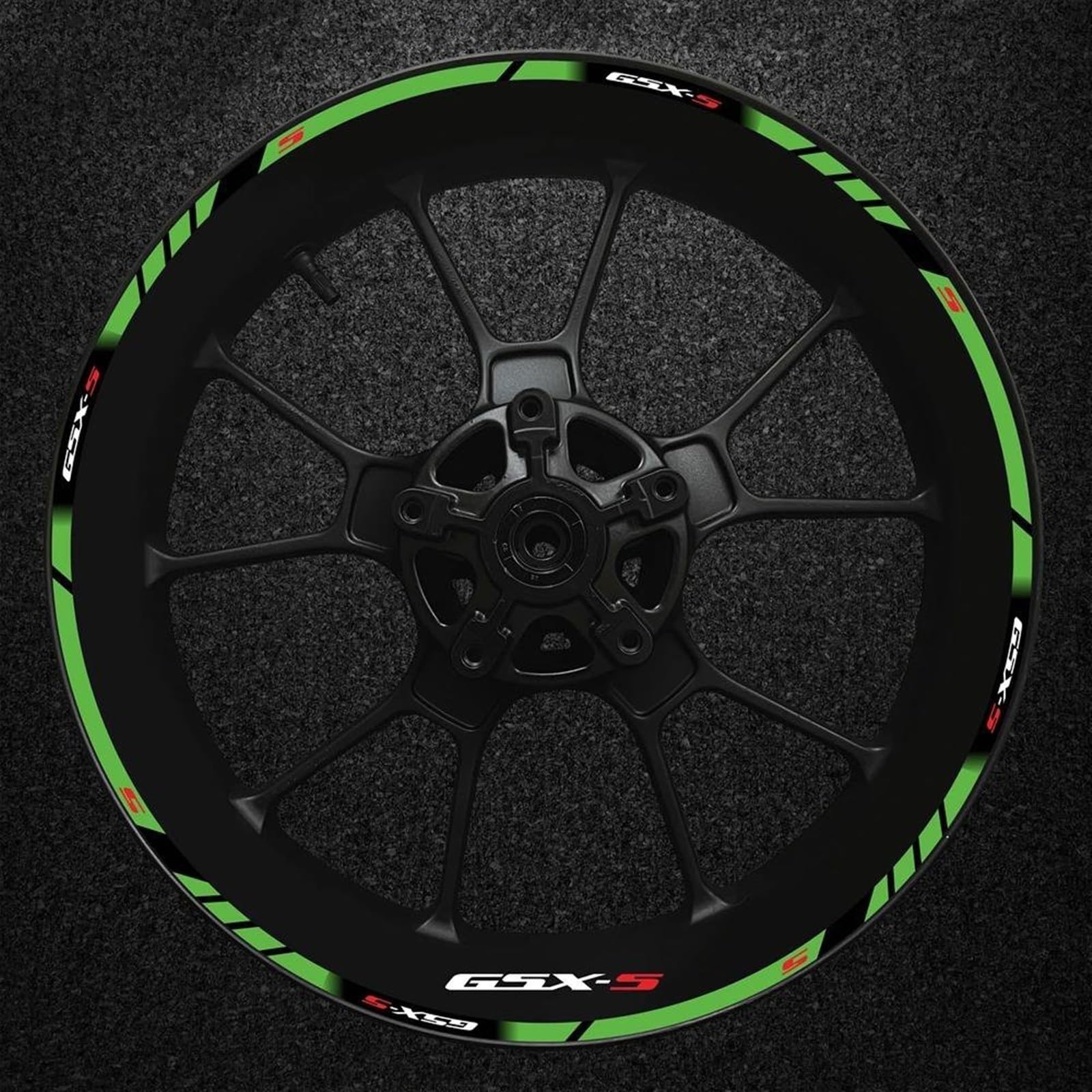 Motorcycle Wheel Stickers for Suzuki Gsx-s Gsx-s750 Gsxs1000 750 1000 600 Stripes Reflective Rim Decals(Color3)