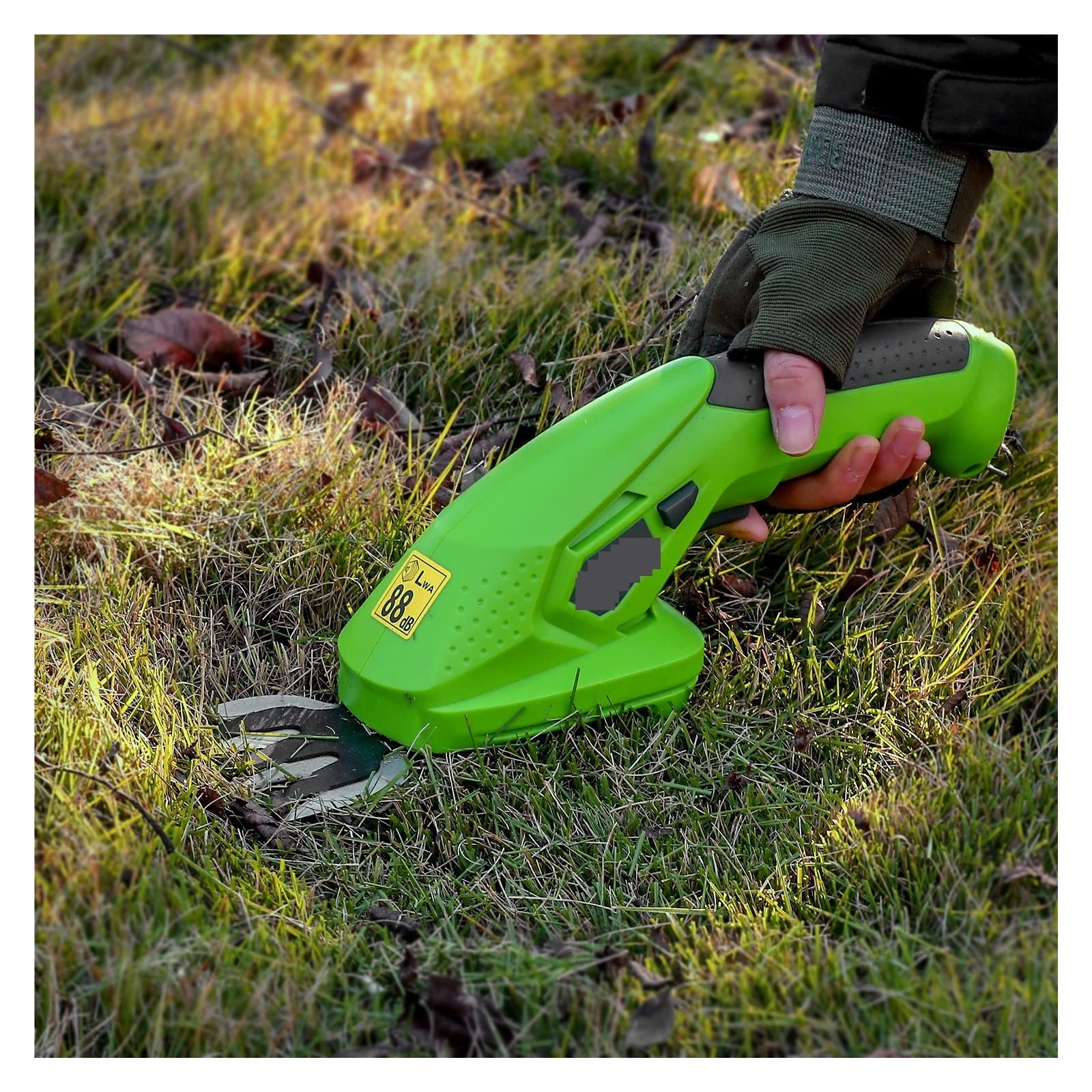 Tondeuse à gazon, 3.6/7.2V 2 en 1 tondeuse électrique Lithium-ion sans fil taille-haie outils de jardin rechargeables taille-haies for l'herbe(7.2V)