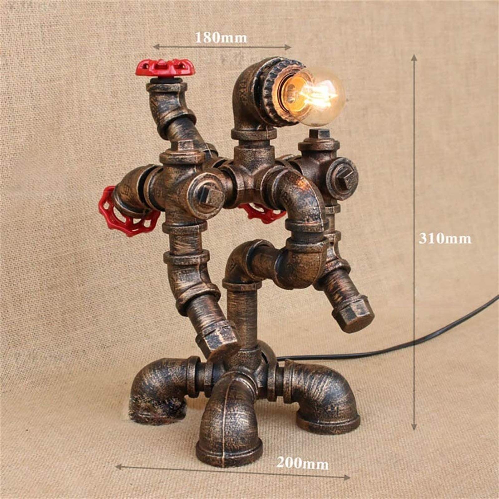 Schreibtischlampe Innovative Iron Robot Steam Schreibtischlampe Für Nachttisch Bar Restaurant Cafe Wasserpfeifenlampe,Ein
