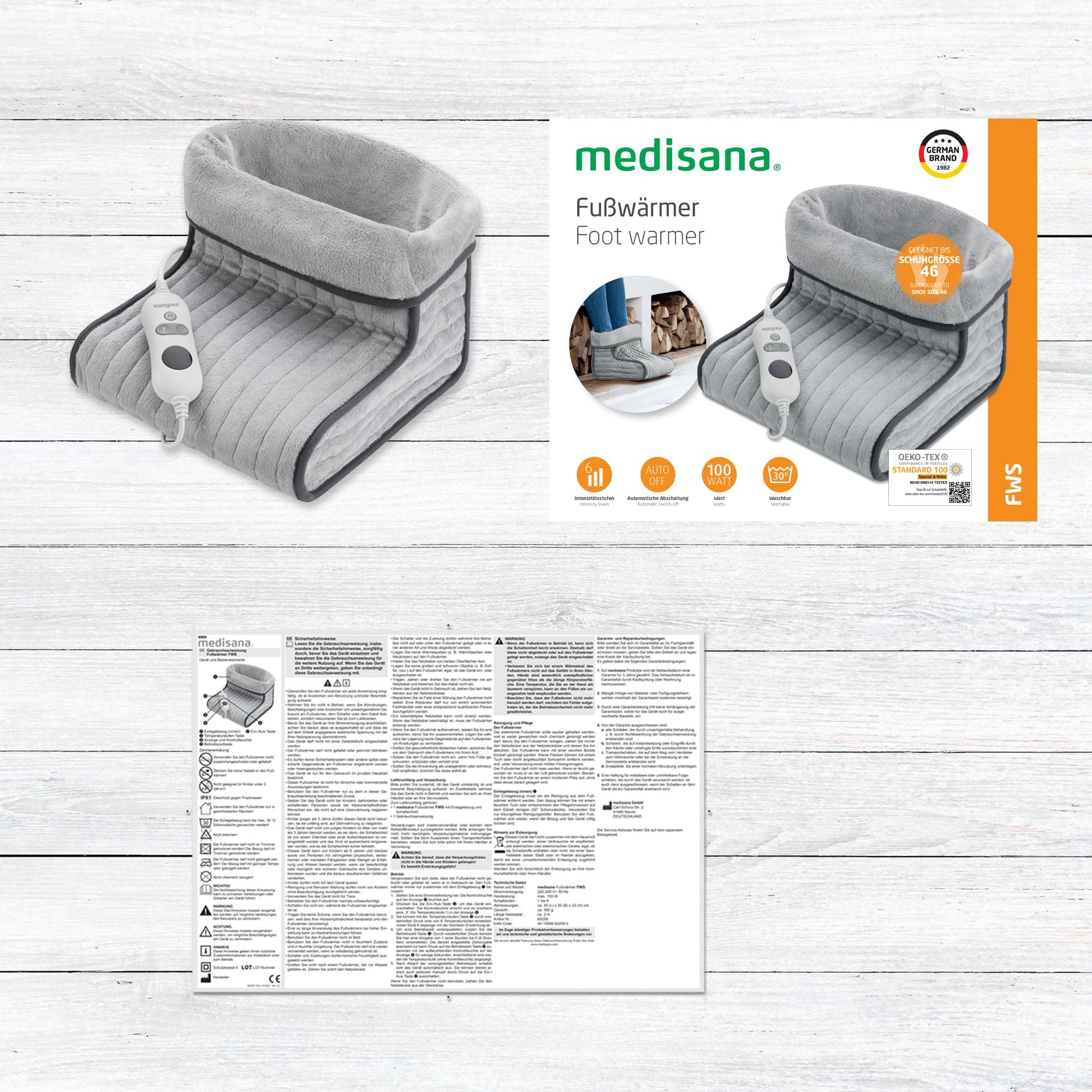 SWANEW Scaldapiedi con livelli di temperatura e timer Scaldapiedi