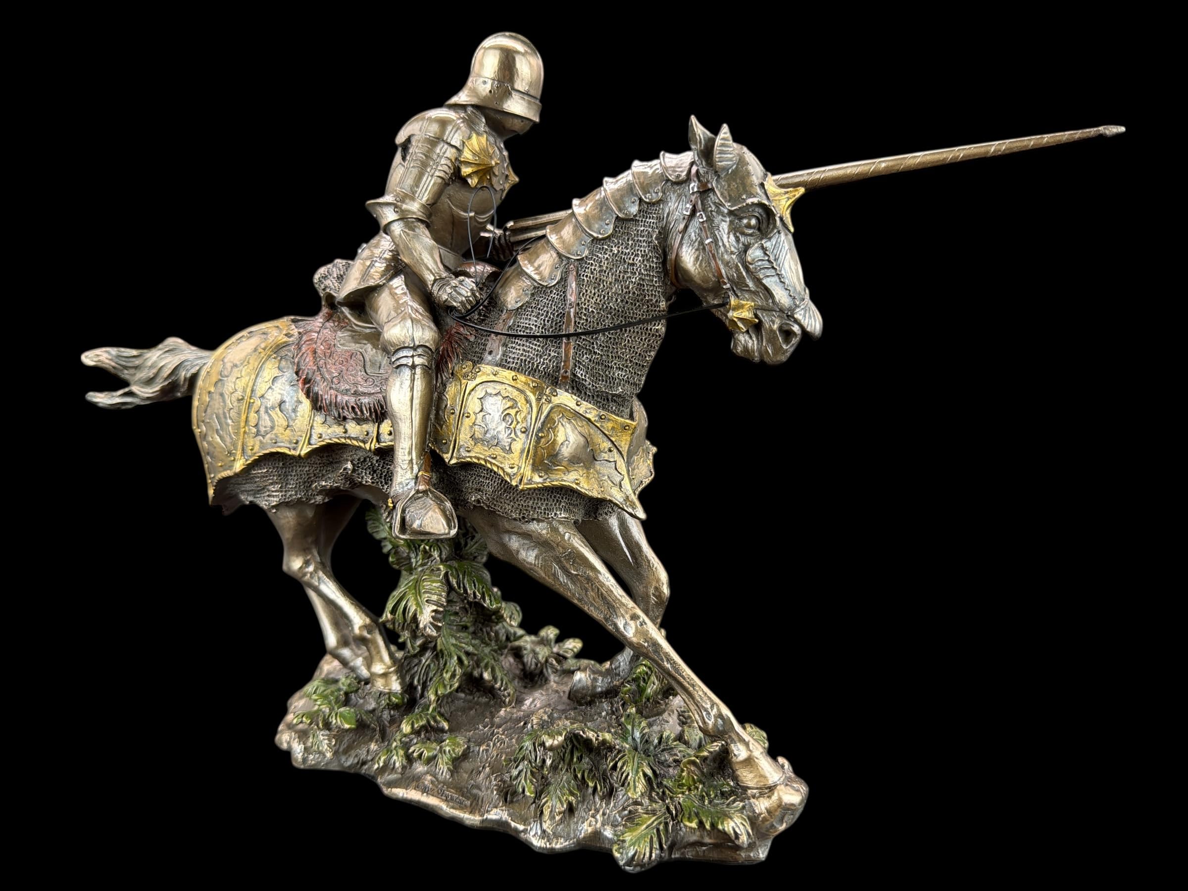 57 SPECIAL REPLICAS Rzeźba dekoracyjna figurka duży rycerz konny z lancą - figurka jako prezent do salonu, dekoracja figurki, dekoracja