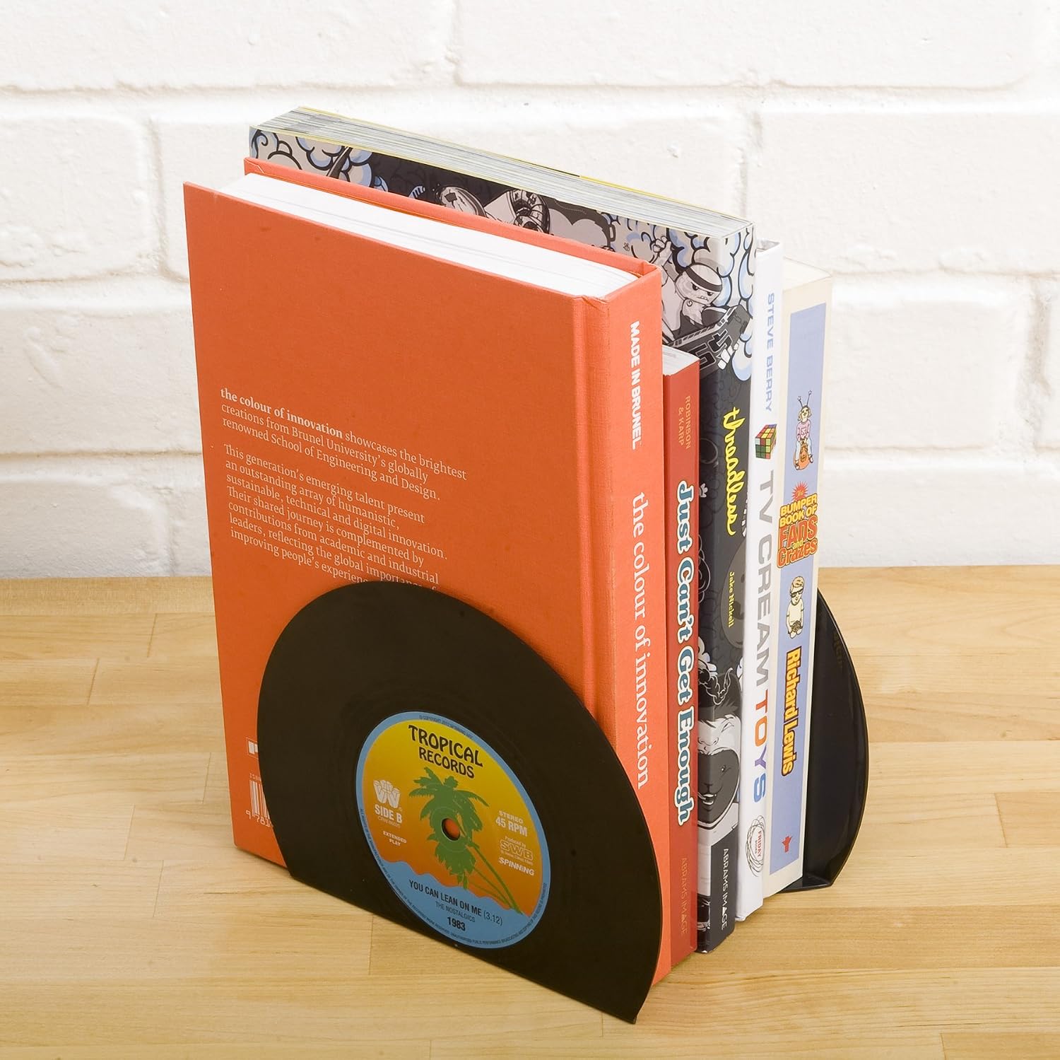Spinning Hat Vinyl Bookends