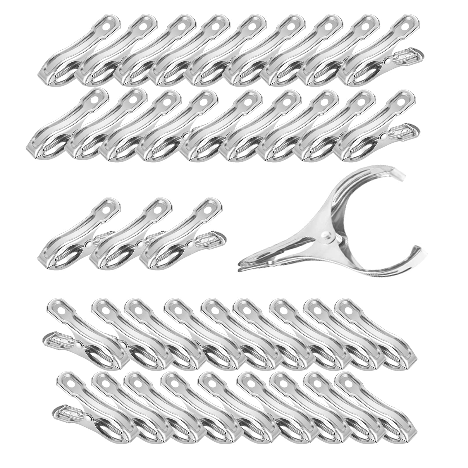 Samhopo 40 PCS Garden Clips,Greenhouse Clamps Made of Stainless Steel