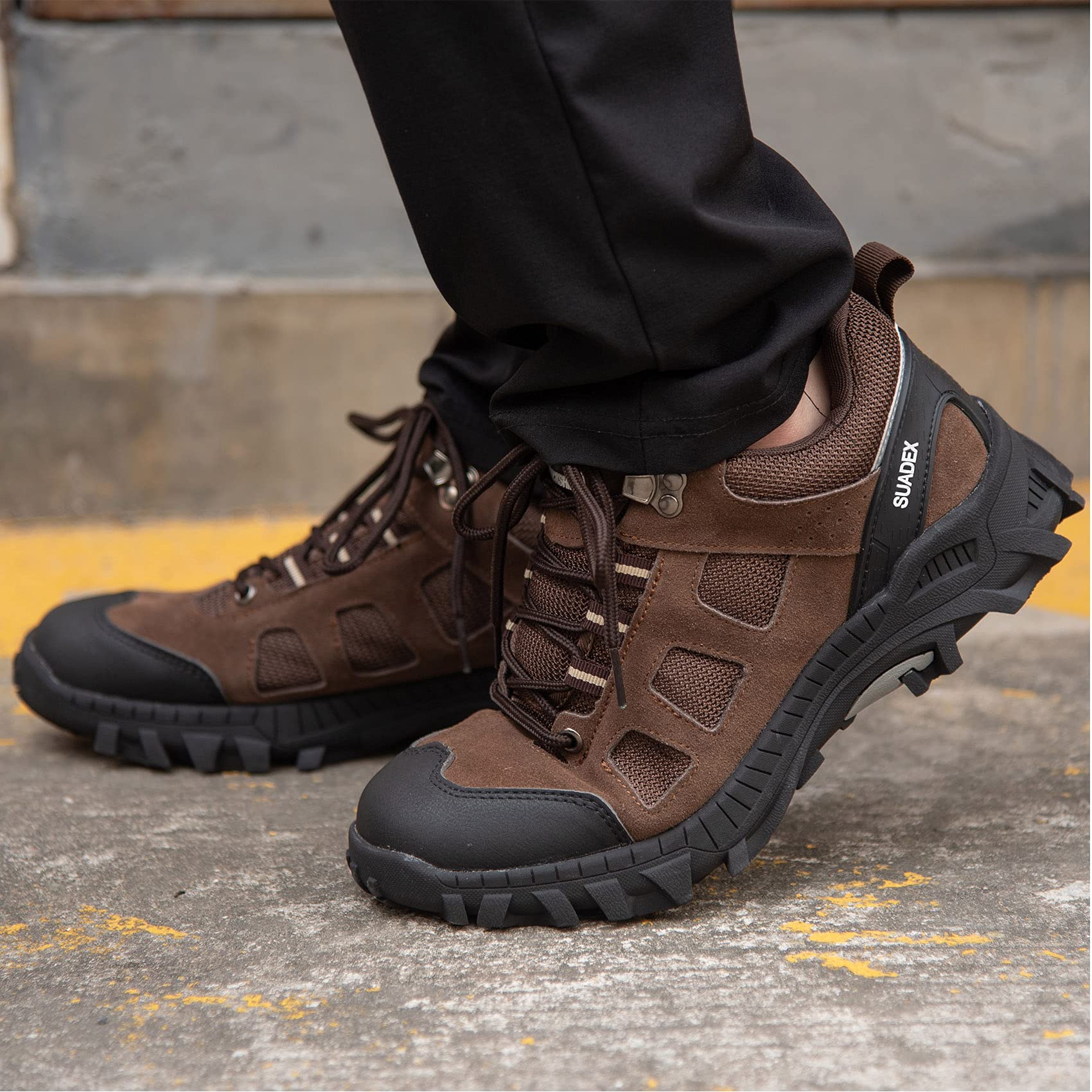 SUADEX obuwie antyfortunistyczne męskie buty damskie buty robocze męskie 37-48 EU, 1875 Brązowy, 48 EU