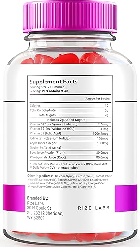 Miniatura 2 de rize labs - Gomitas Xtremefit Keto ACV para pérdida de peso avanzada, fórmula avanzada, suplemento de vinagre de sidra de manzana (120 gomitas)