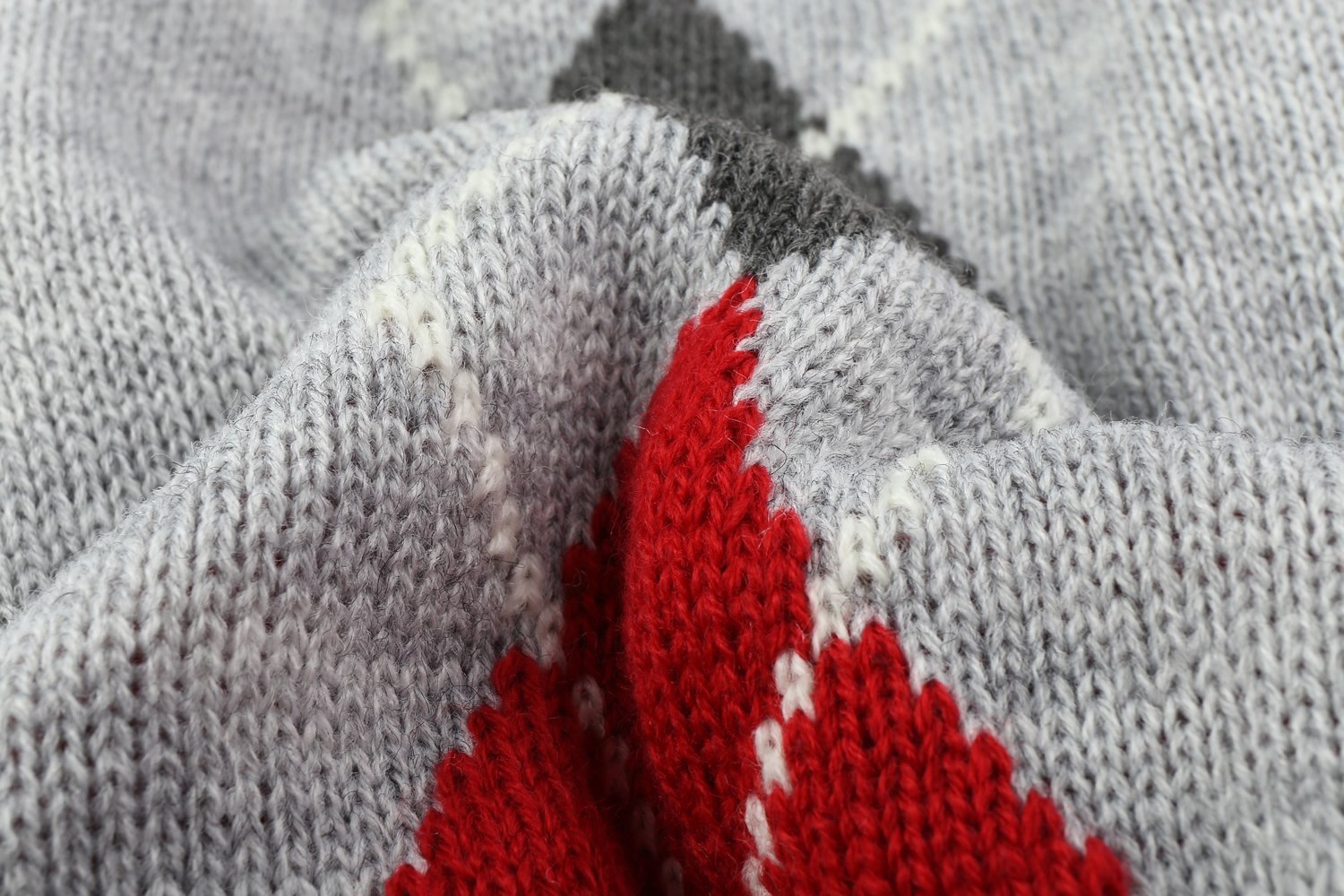 Grey Argyle Knit Pet Sweaters Clothes for Small Dogs Classic Grey Small (S) Size, gray - Image 3